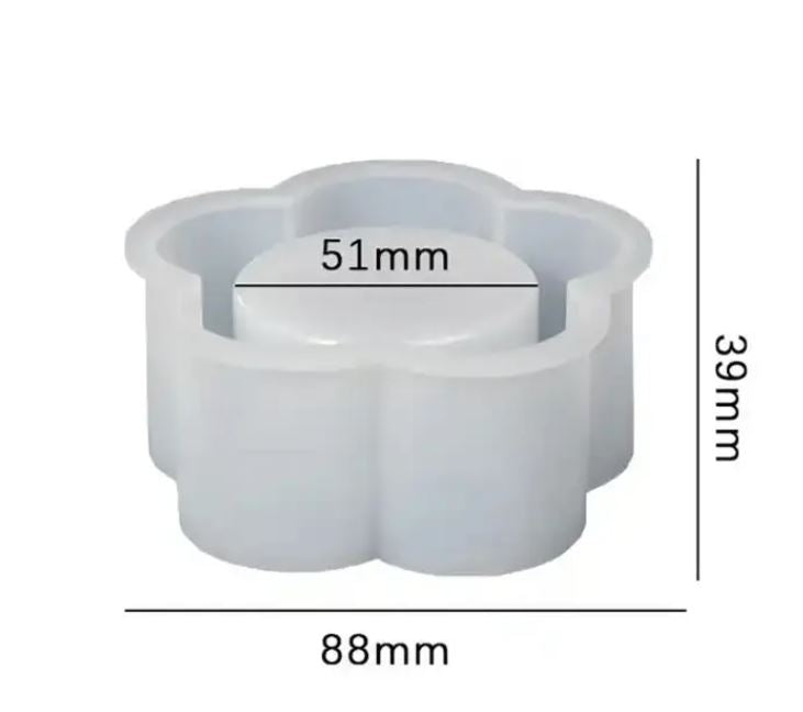 Flower Tea Light Candle Silicone Mould