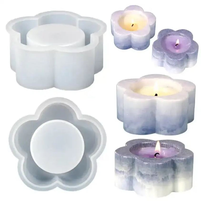 Flower Tea Light Candle Silicone Mould