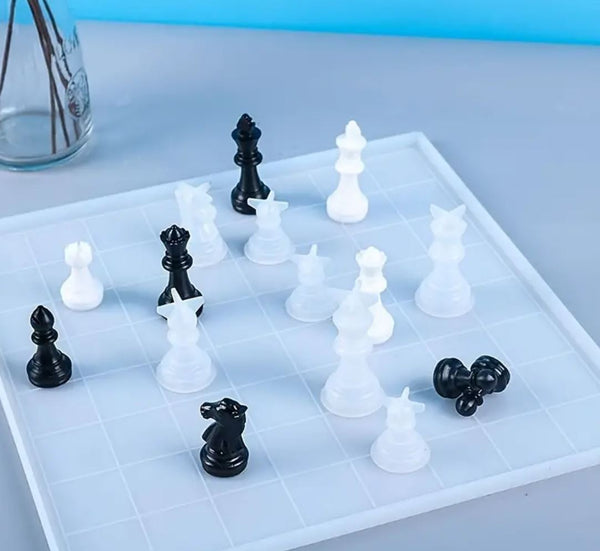 Chess Board & Pieces Silicone Mould Set