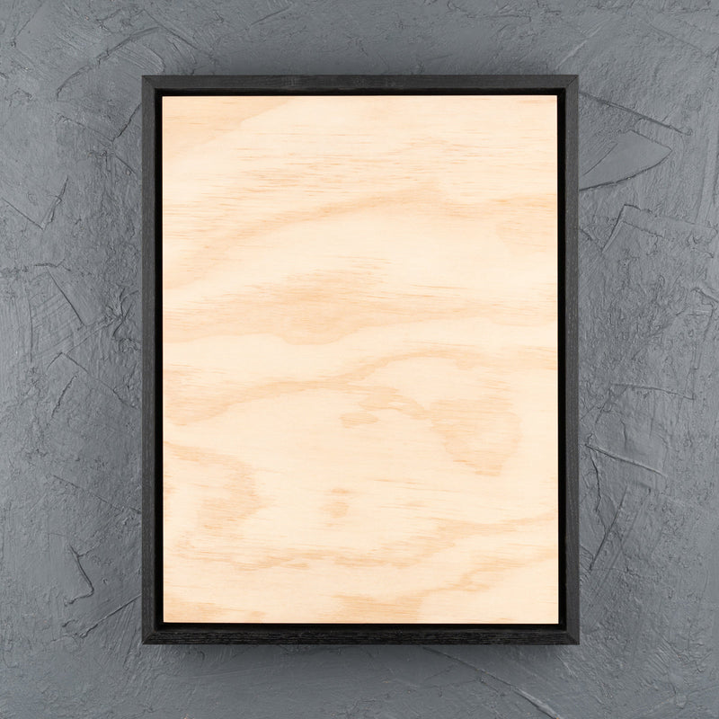 Satin Black Floating Frame with Premium Pine Art Board - Square/Rectangle