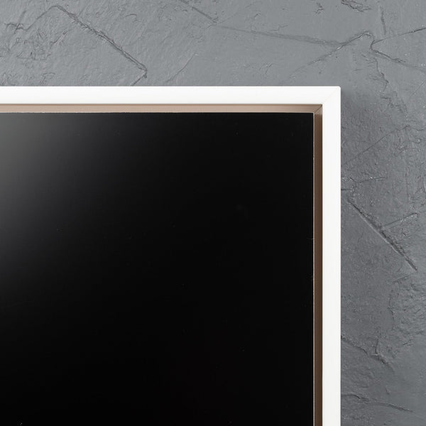 White Floating Frame with Premium Black Aluminium Art Board - Gloss/Matte - Square/Rectangle