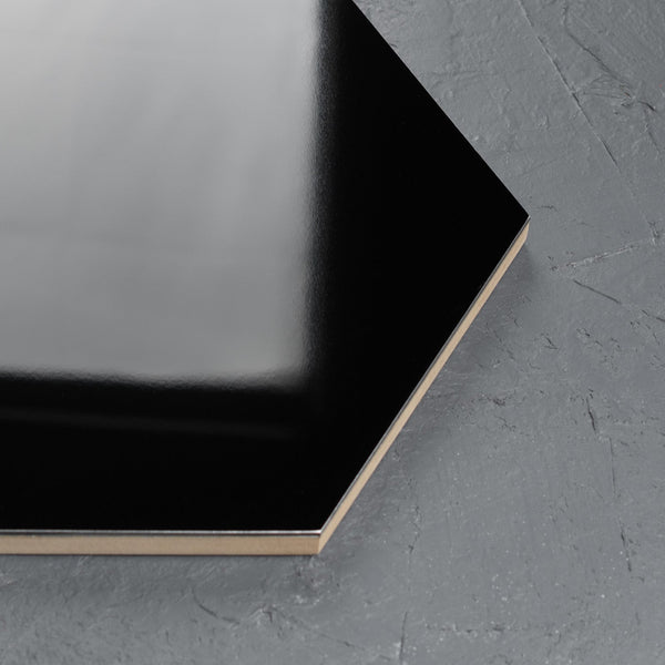 Aluminium Art Boards Black - Hexagon