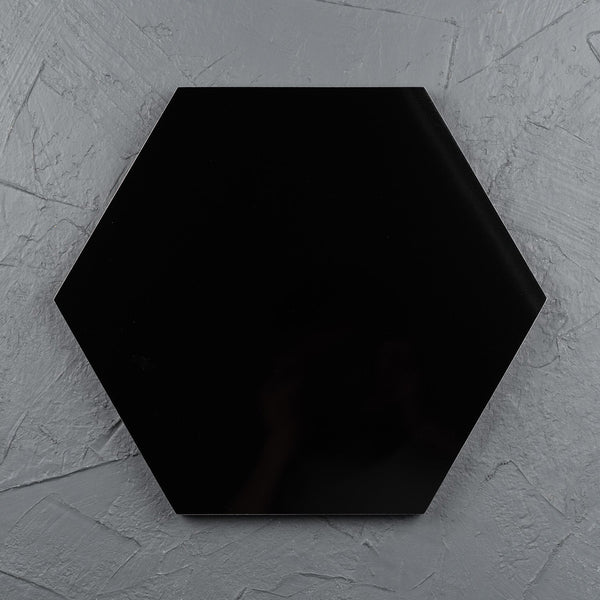 Hexagon aluminium black art panel for acrylic paints, oil paints, structure medium, spray paints, gouache, resin.