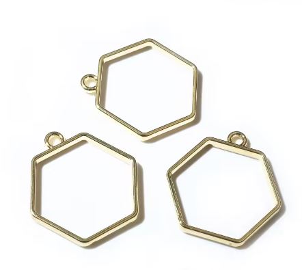 Hexagon Open-Bezel Pendant