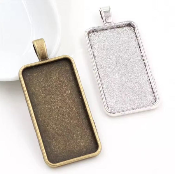 Rectangle Bezel Pendants