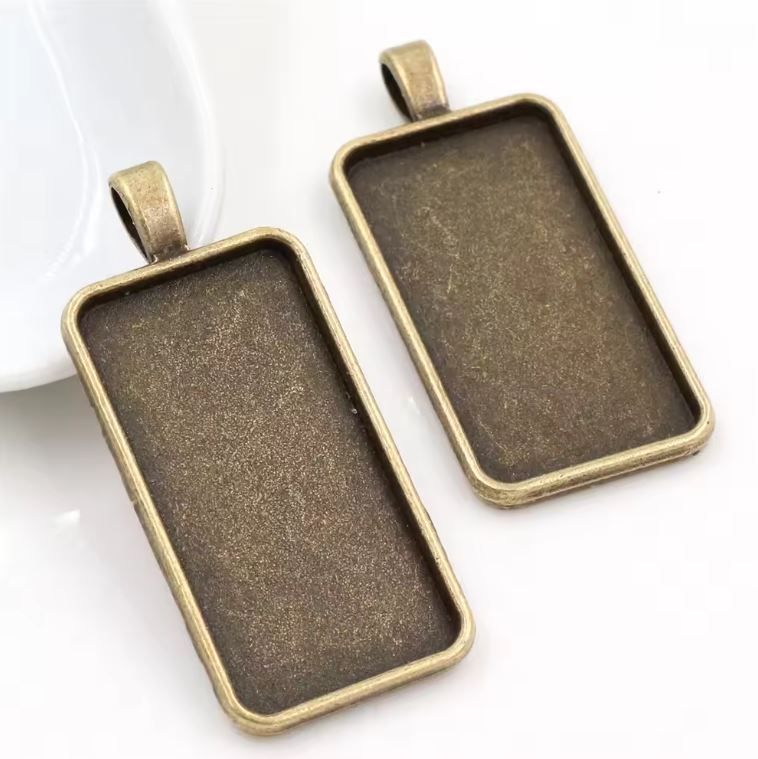 Rectangle Bezel Pendants