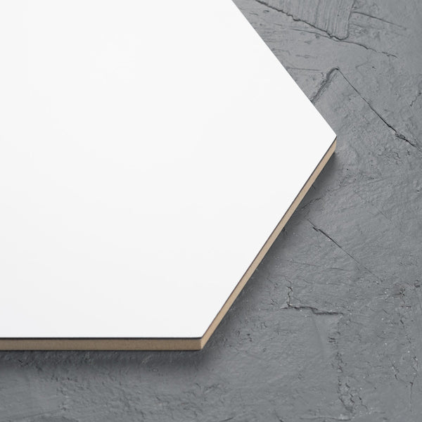 Aluminium Art Boards White - Hexagon