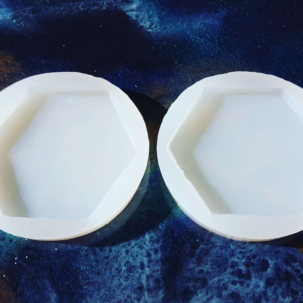 Round Square Hollowed-out Resin Coaster Molds Coaster Epoxy Molds, Glossy  Silicone Resin Molds for Making Coaster,Cups Mats,Home Decoration
